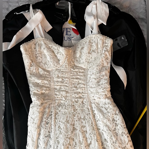 Jonathan Simkhai Lace Bustier Midi Dress Size 6 - Picture 14 of 15